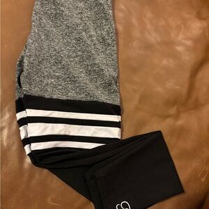 Bombshell Black and Gray thigh high leggings